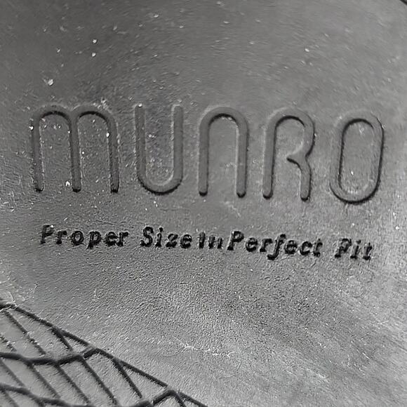 ■MUNRO■PEYTON●BLACK LEATHER SANDAL SLIGHT PLATFORM VELCRO STRAP LADIES 7■NWOB😍 - Picture 13 of 16